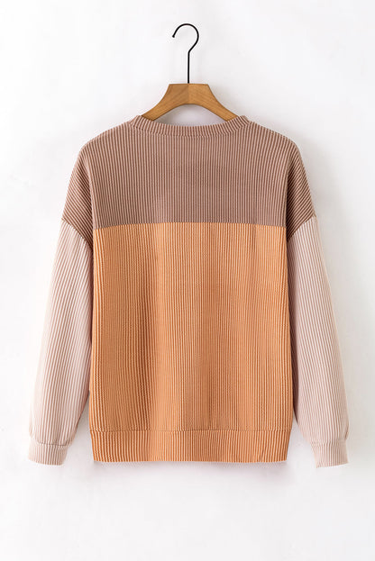Threaded Pear Adaline Ribbed Loose top Long Sleeve Top