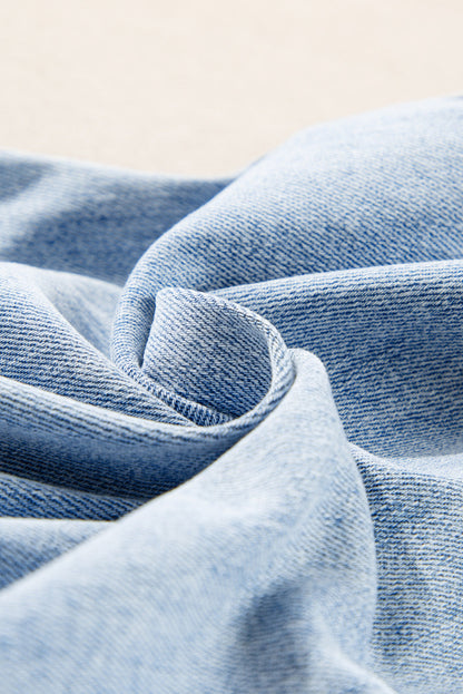 Threaded Pear Saige Wash Distressed Straight Jeans