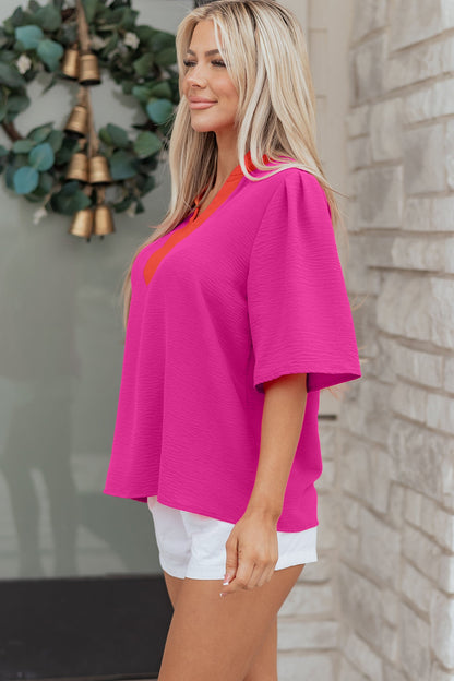 Threaded Pear Chelsea Wide Short Sleeve Top