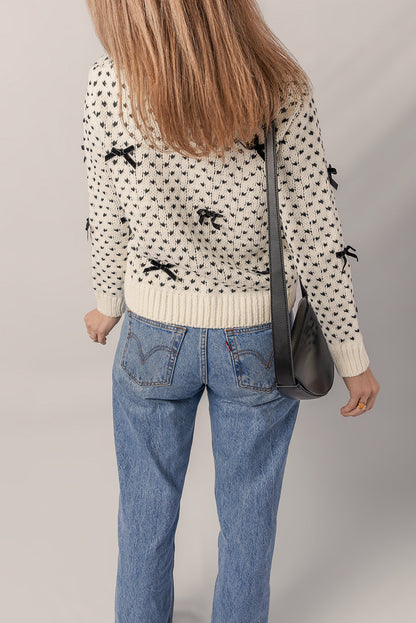 Threaded Pear Scarlett Contrast Ribbed Edge Sweater