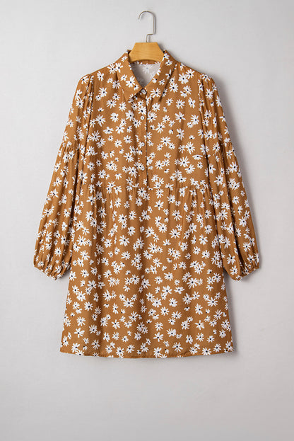 Threaded Pear Miley Print Puff Sleeve PLUS Dress