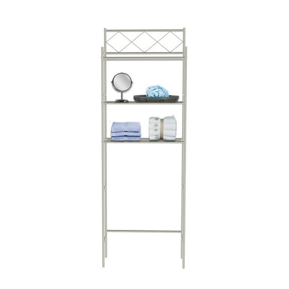 J&V TEXTILES 3-Shelf Metal Bathroom Organizer Over The Toilet, Bathroom Space Saver