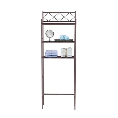 J&V TEXTILES 3-Shelf Metal Bathroom Organizer Over The Toilet, Bathroom Space Saver