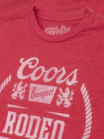 Coors Banquet Rodeo Bull Logo T-Shirt - Red