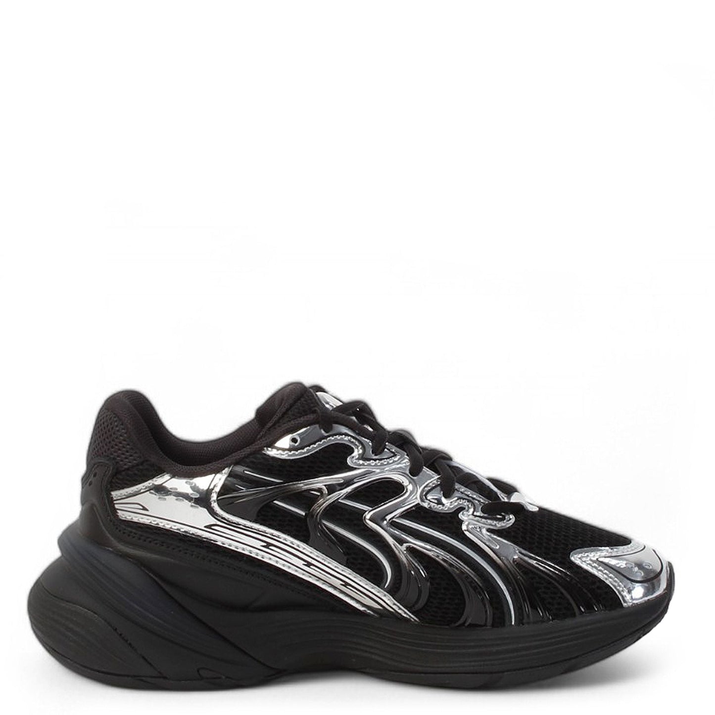 Puma Grade School Inverse Rev Black Dark Grey Silver