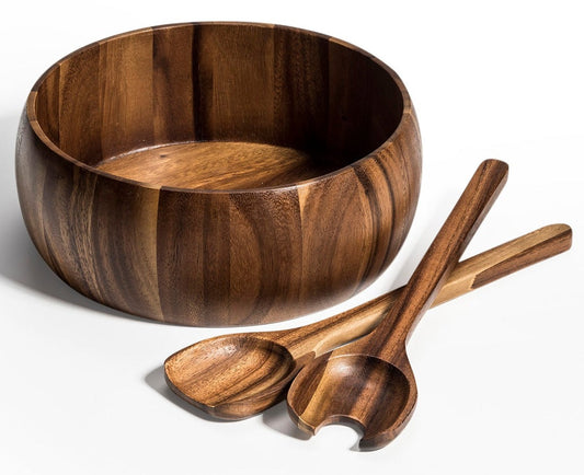 Kalmar Home Large Salad Bowl with Servers - 332B3