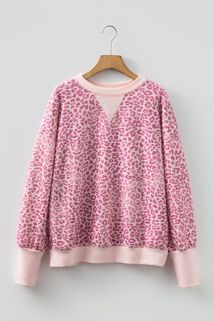 Threaded Pear Briar Print Patchwork Sweatshirt