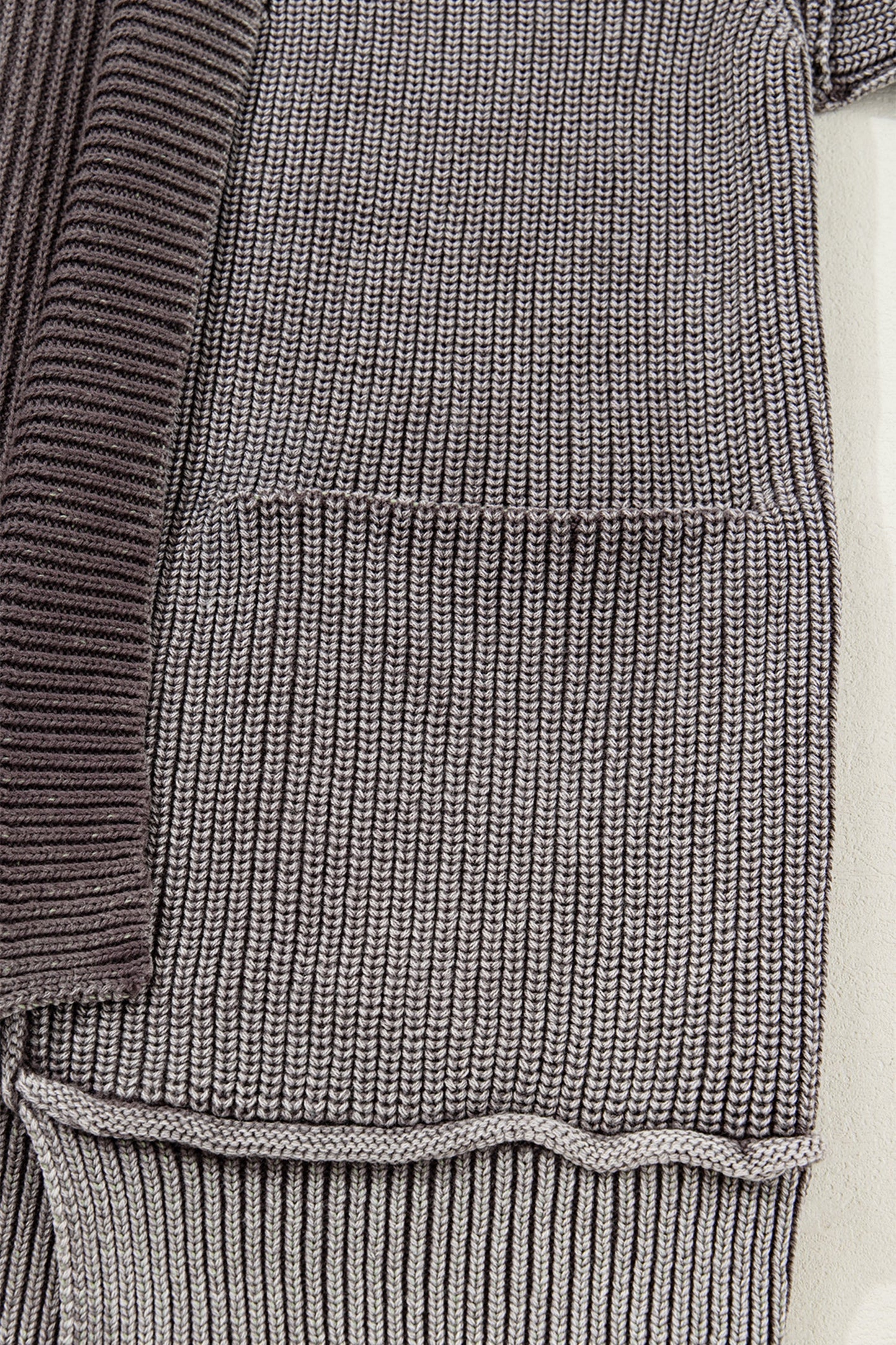 Threaded Pear Sunny Patchwork Knit Open Sweater