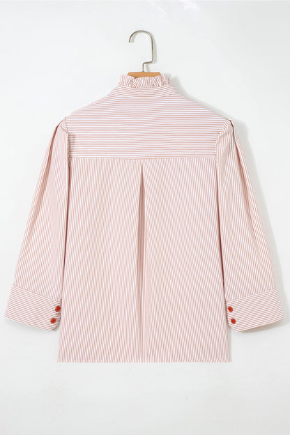 Threaded Pear Maren Frilled Collar Down Shirt