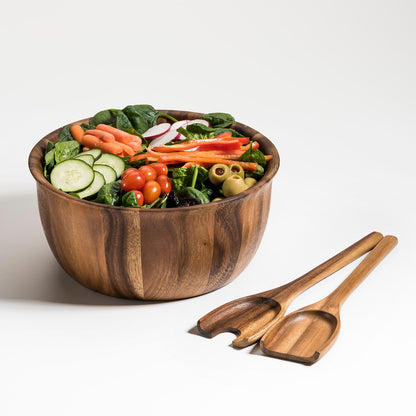 Kalmar Home Large Salad Bowl with Servers - 335B3