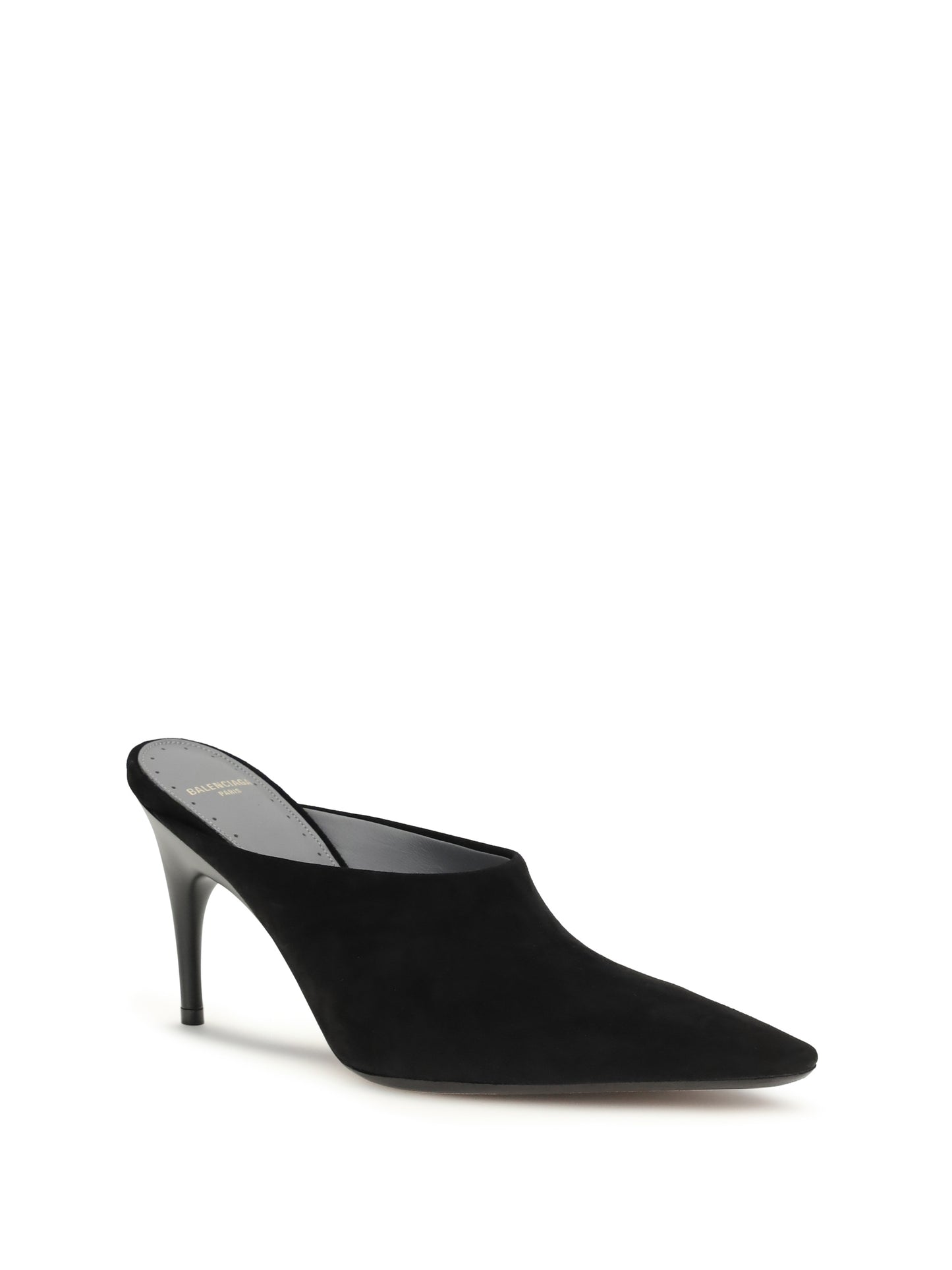 Mule Pumps Duchesse Suede Black/Gold