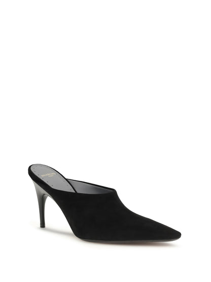 Mule Pumps Duchesse Suede Black/Gold