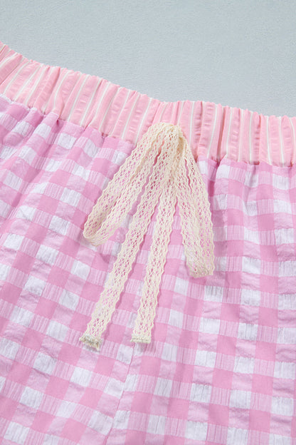 Threaded Pear Arleth Detail Lace Tie Shorts