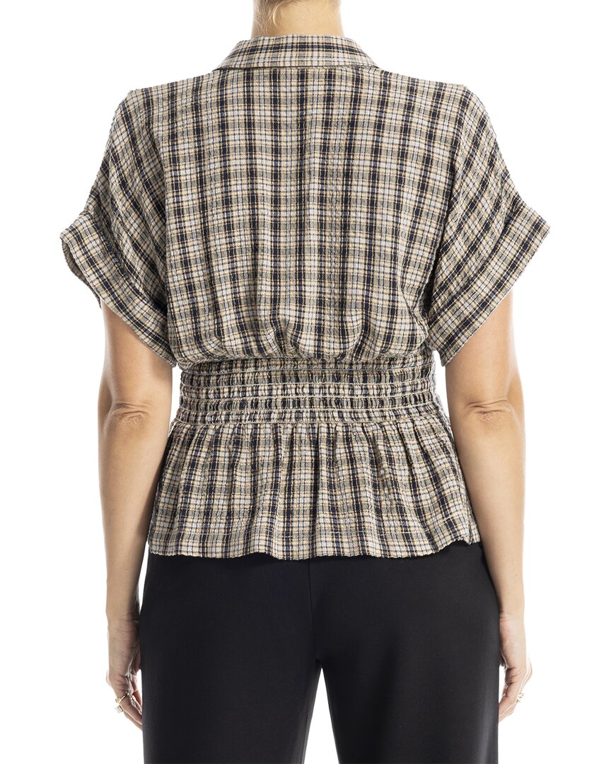 TAUPE/BLACK/SKY BLUE PLAID-011-