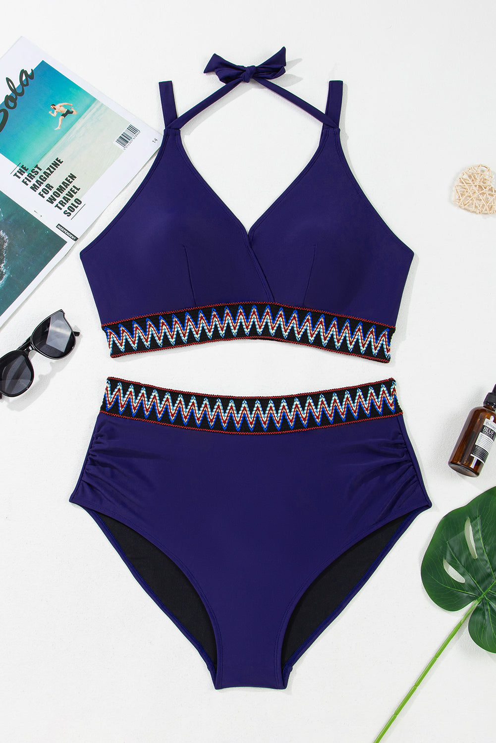 Threaded Pear Eileen Knot High Waisted PLUS Bikini