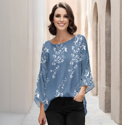 Blue and White-