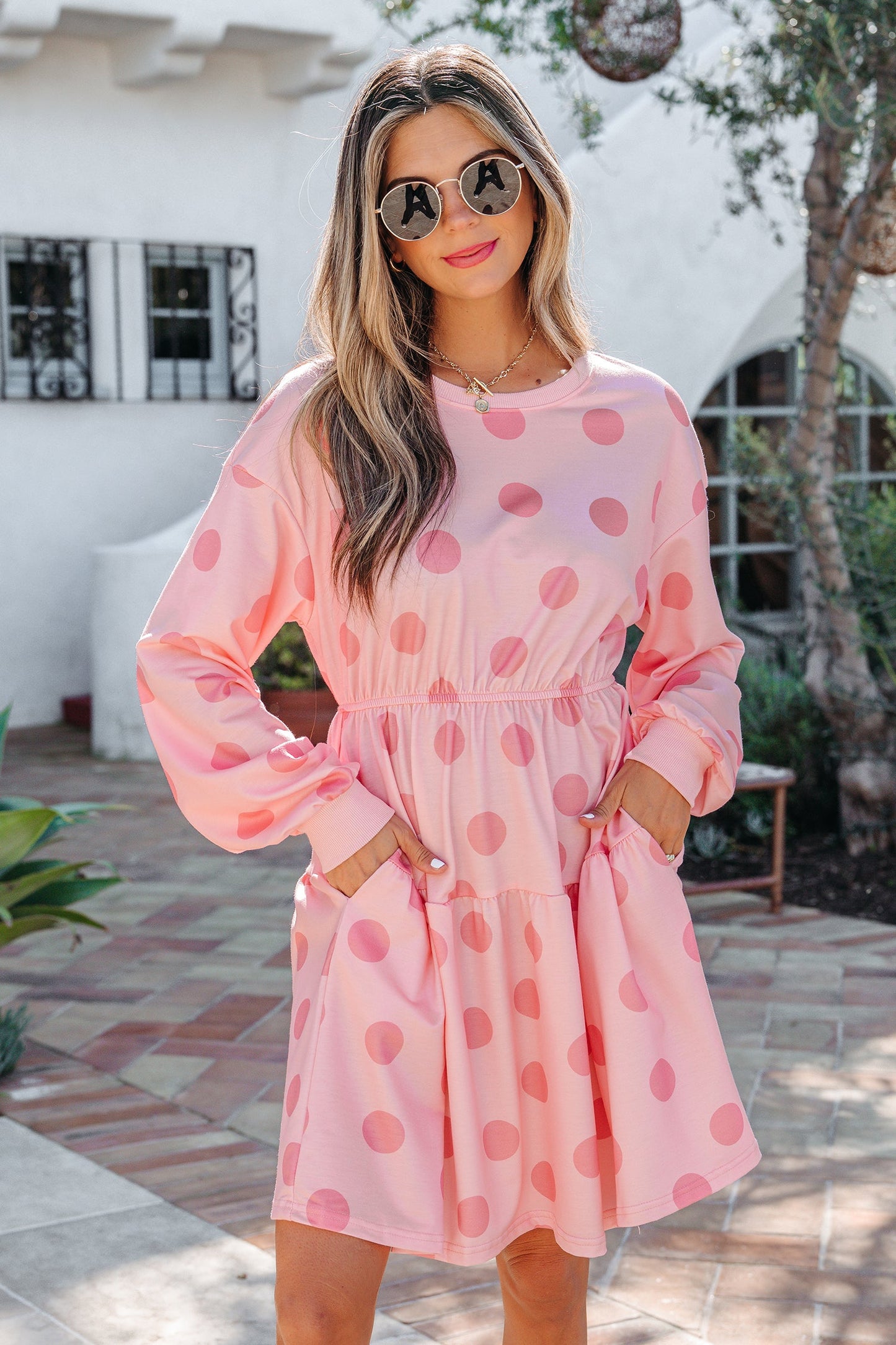 Threaded Pear Anna Sleeve Flared Mini Dress