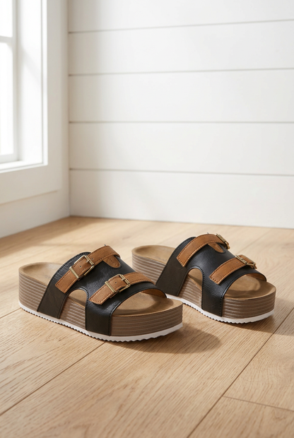 Jenesis Retro Platform Slippers