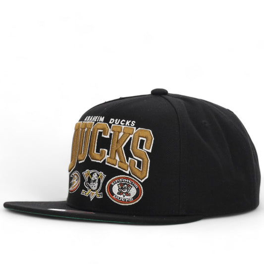 Men's Mitchell & Ness Nhl Champ Stack Snapback Ducks - Black