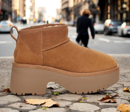 UGG Women's Classic Ultra Mini New Heights Boot 'Chestnut' Boots