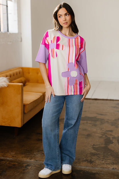 Threaded Pear Kallie Half Sleeve Loose Top