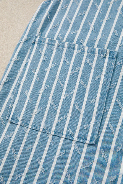 Threaded Pear Angel Ruffled Wide Leg Overalls