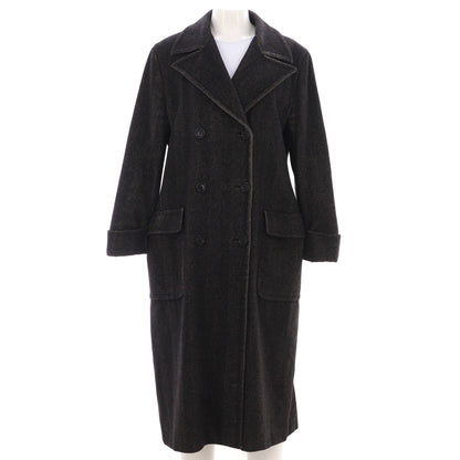 Women's Two Pocket Double Breasted Coat Alpaca Blend