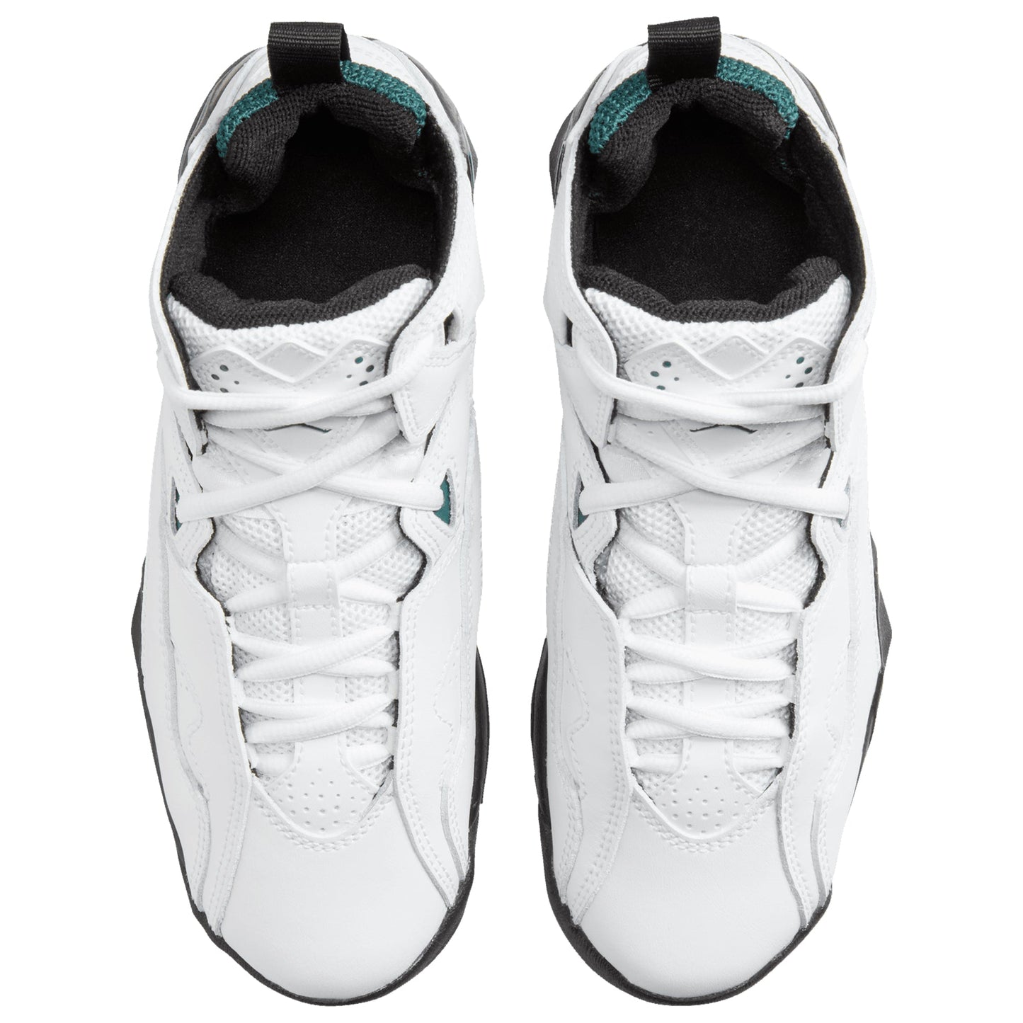 [343795-133] Grade School Air Jordan True Flight 'white Oxidized Green Black'