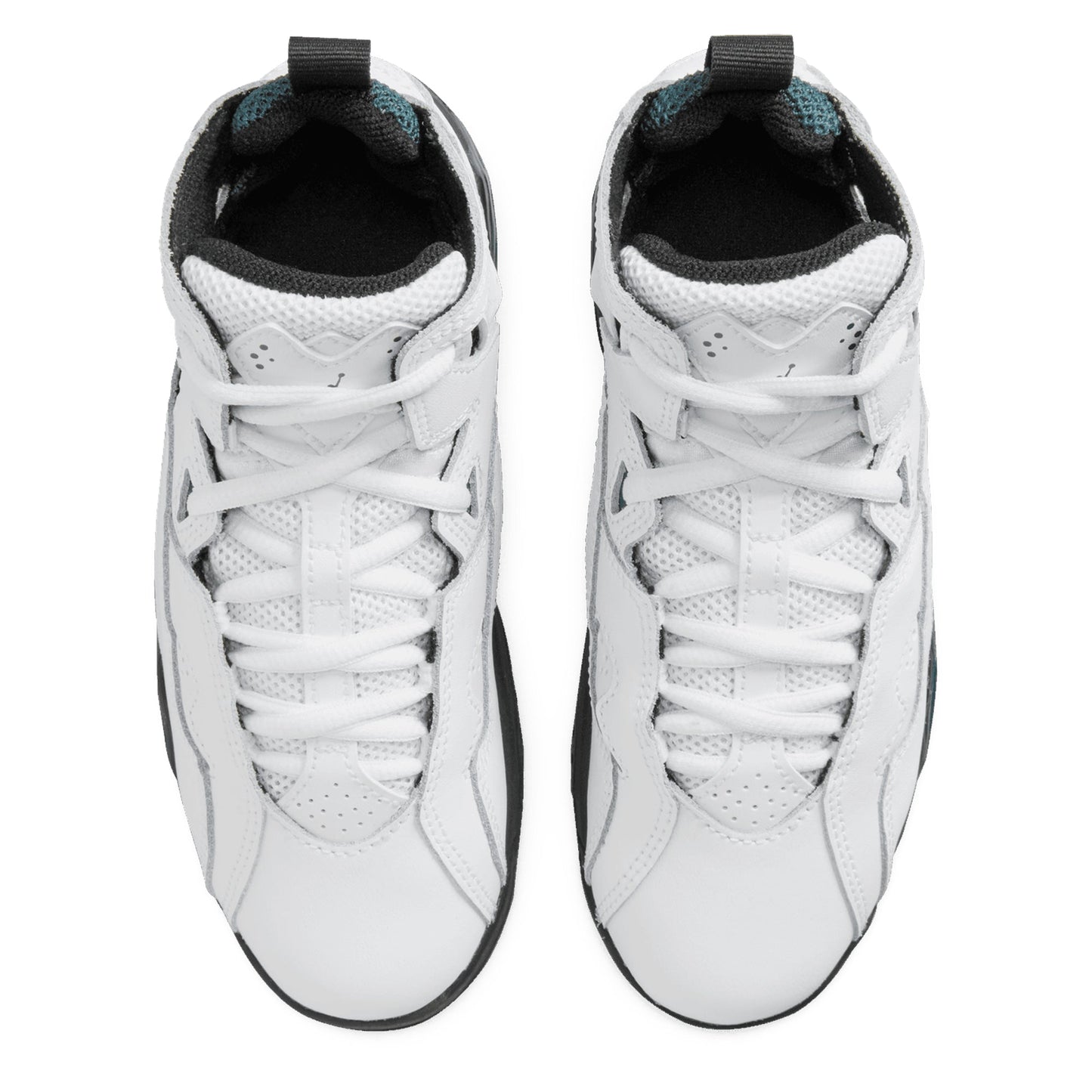 [343796-133] Grade School Air Jordan True Flight 'white Oxidized Green Black'