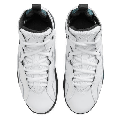 [343796-133] Grade School Air Jordan True Flight 'white Oxidized Green Black'