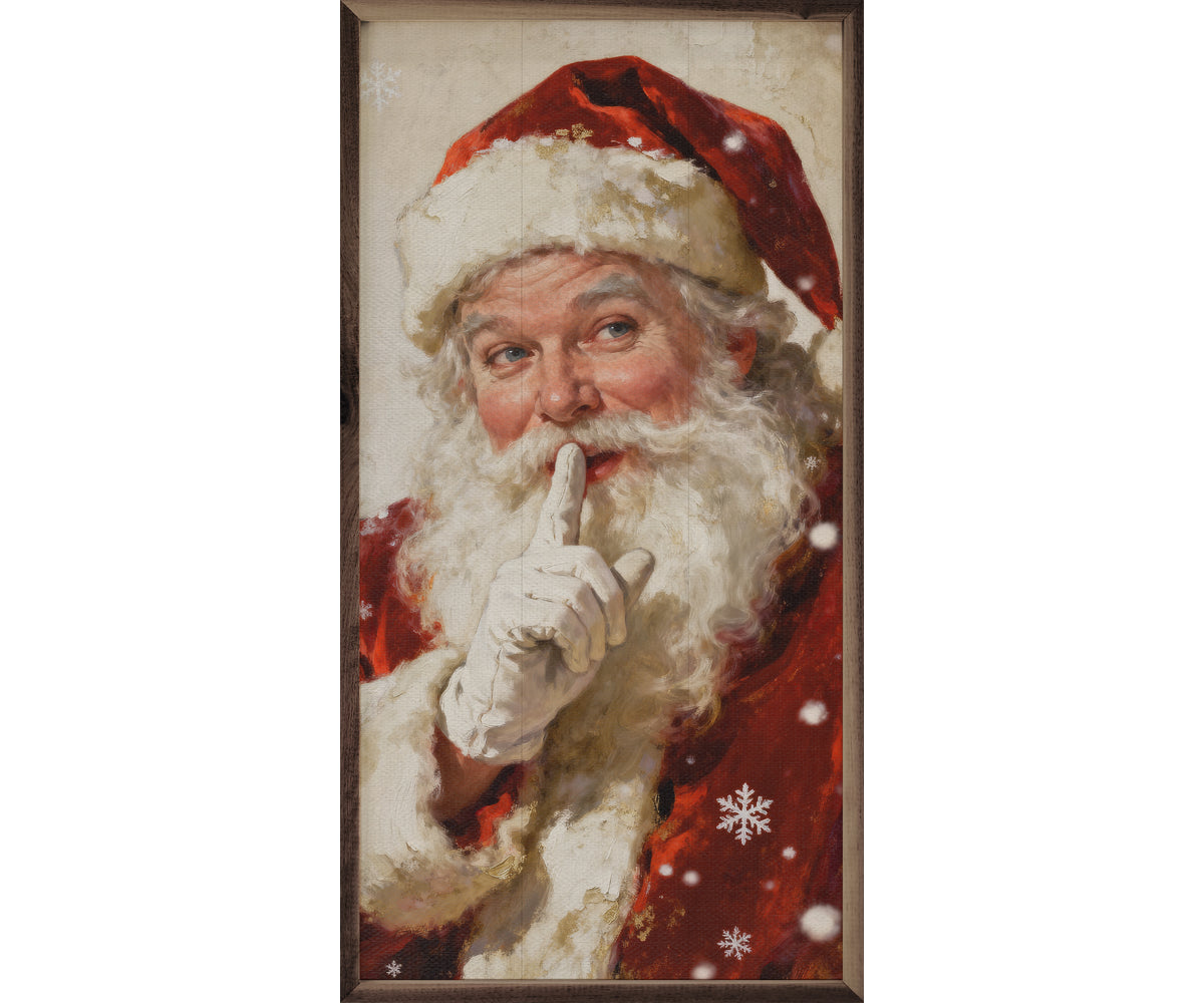 Kendrick Home Santa Shh With Snowflakes