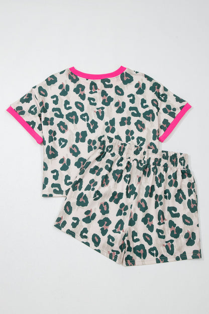 Threaded Pear Arleth Print Contrast Trim Top