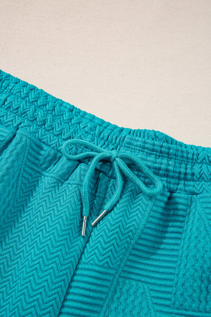 Threaded Pear Allie Textured Ruffle Lounge Set