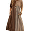 Brown Cream Mixed Print
