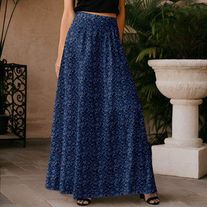 Maxi Skirt by Bon Apple Tea - Blue Multi
