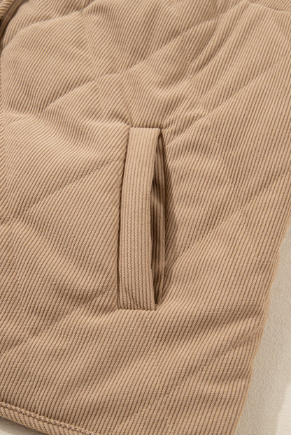 Threaded Pear Elizabeth Cord Snap Vest Plus Jacket