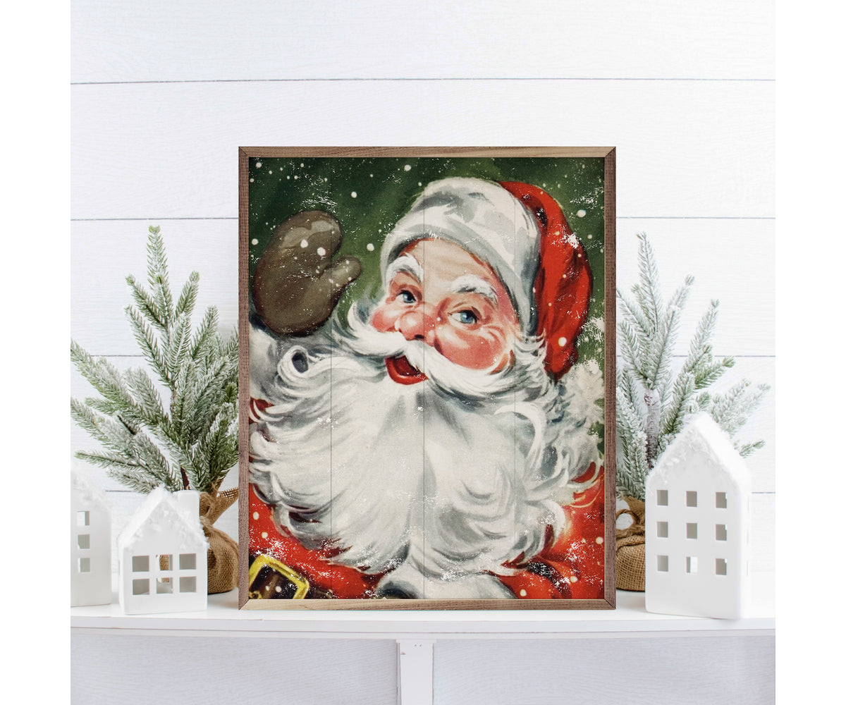 Kendrick Home Santa With Snow Green