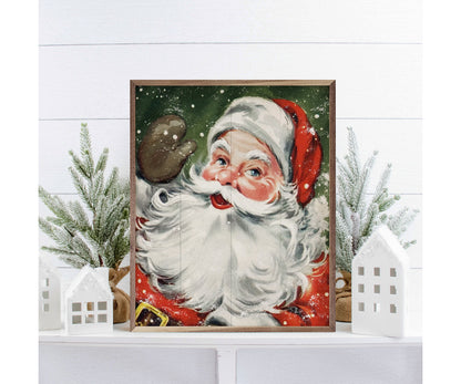 Kendrick Home Santa With Snow Green
