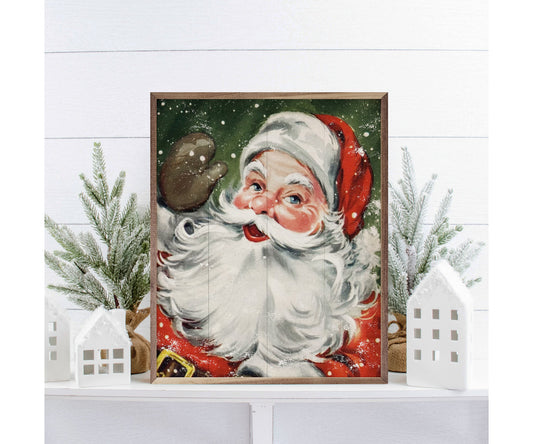 Kendrick Home Santa With Snow Green