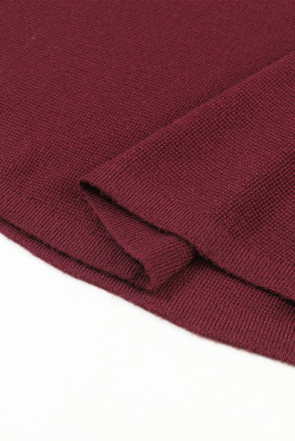 Threaded Pear Aria Sleeve Plain Knit Sweater