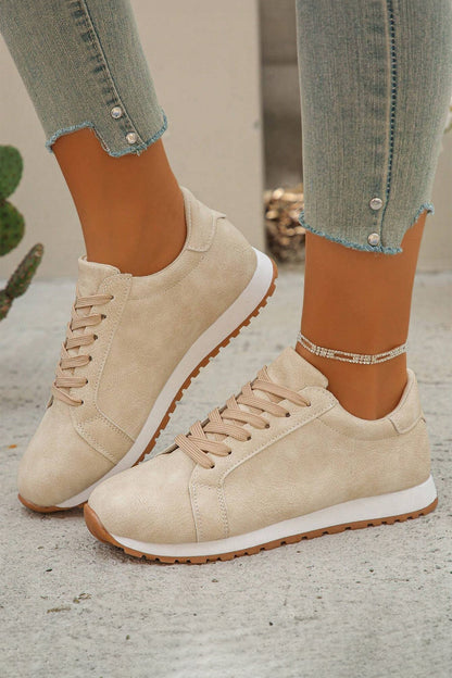 Threaded Pear Wren Suede Lace Up Sneakers