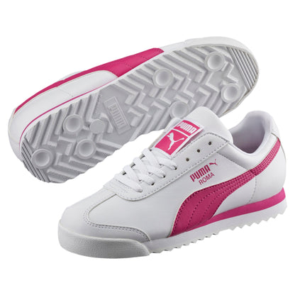 Puma Youth Roma Basic Jr 'White Fuchsia Purple' Sneakers