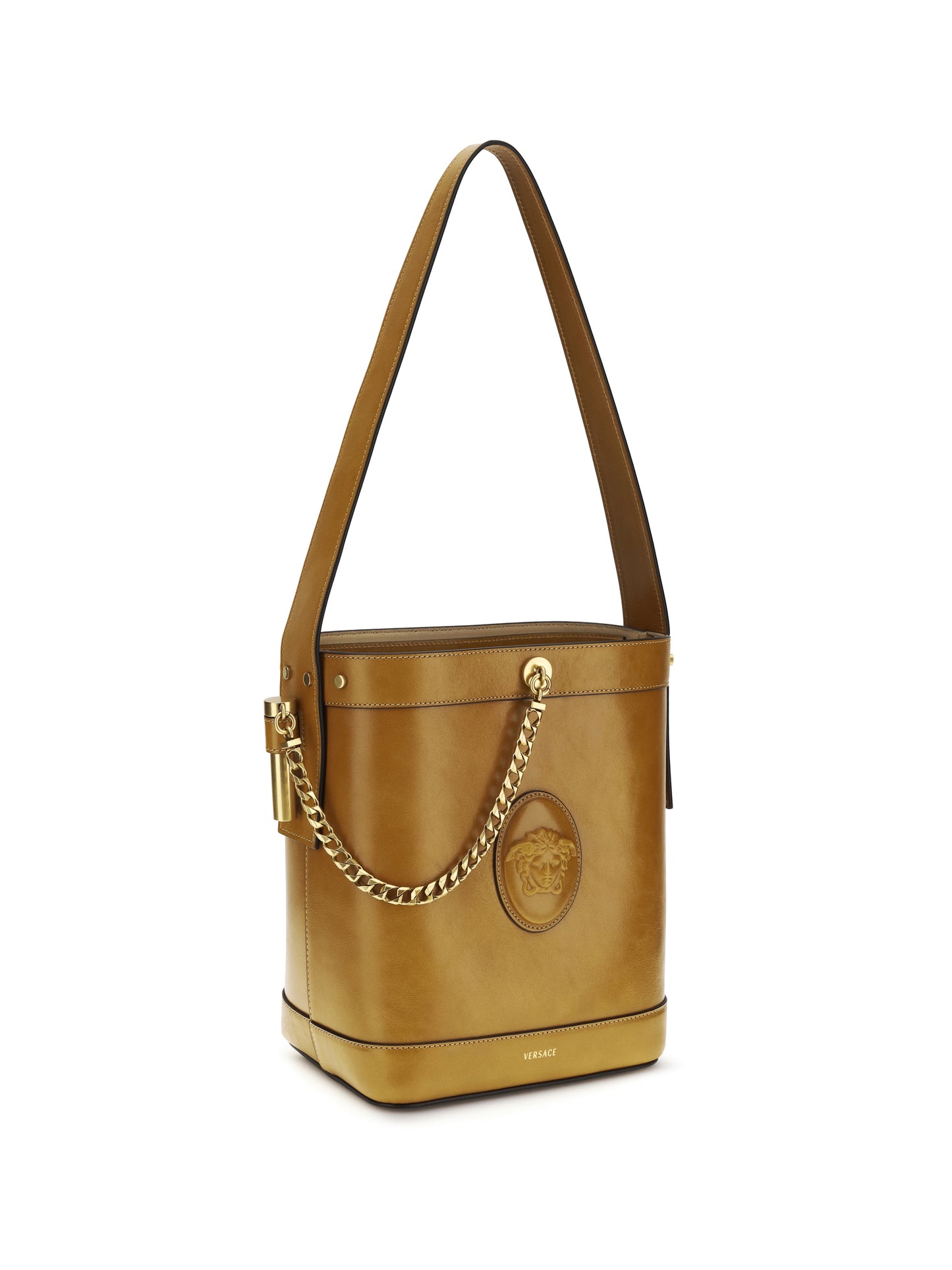 Bucket Bag Pivot Brown Leather
