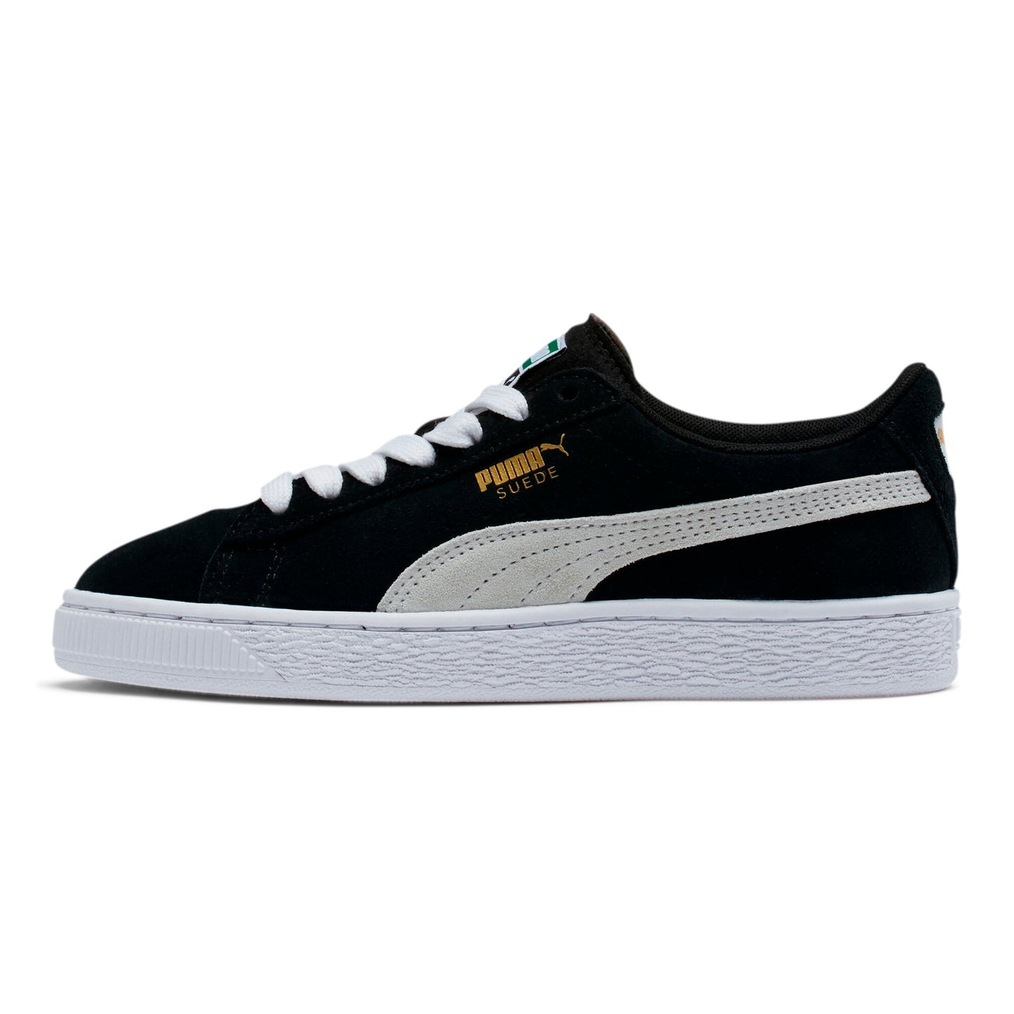 Puma Youth Suede Jr 'Black White' Sneakers