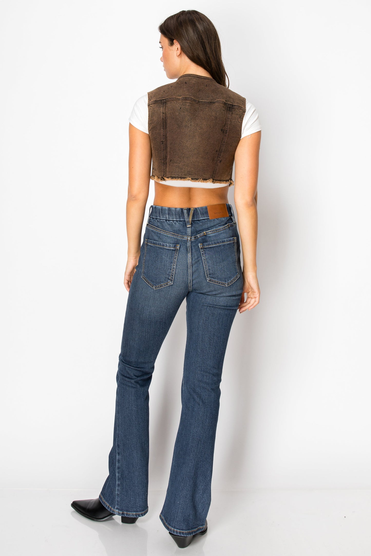 Beatrice Eco Zero Cotton High Rise Phone Pocket Bootcut Jeans