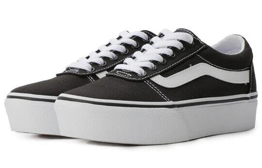Vans Ward Women's Sneakers — Black/White Canvas