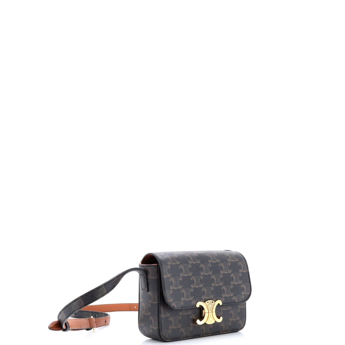 Celine Triomphe Shoulder Bag Triomphe Coated Canvas Nano