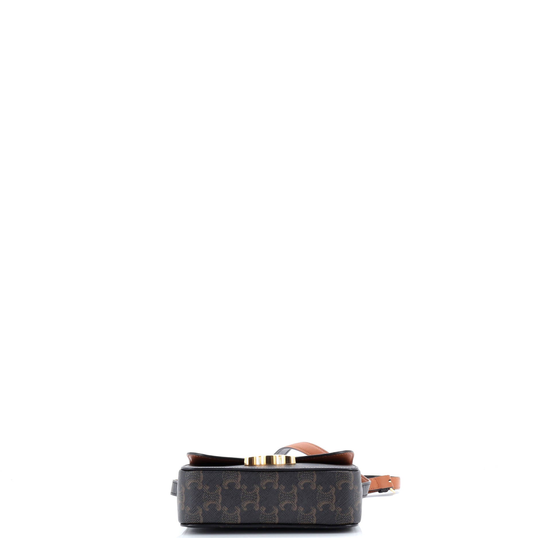 Celine Triomphe Shoulder Bag Triomphe Coated Canvas Nano