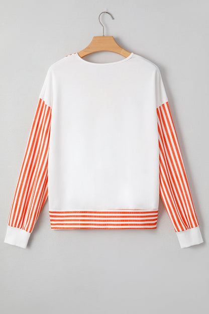 Threaded Pear Isla Drop Shoulder Patchwork Long Sleeve Top