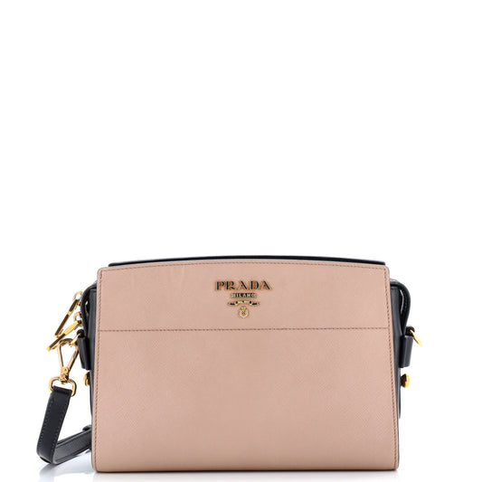 Prada Esplanade Crossbody Bag Saffiano with City Calf Small